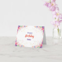 Baloon et Confetti rempli carte d'anniversaire