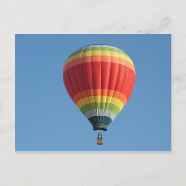 Baloon Heißluft des Regenbogens Postkarte (Vorderseite)