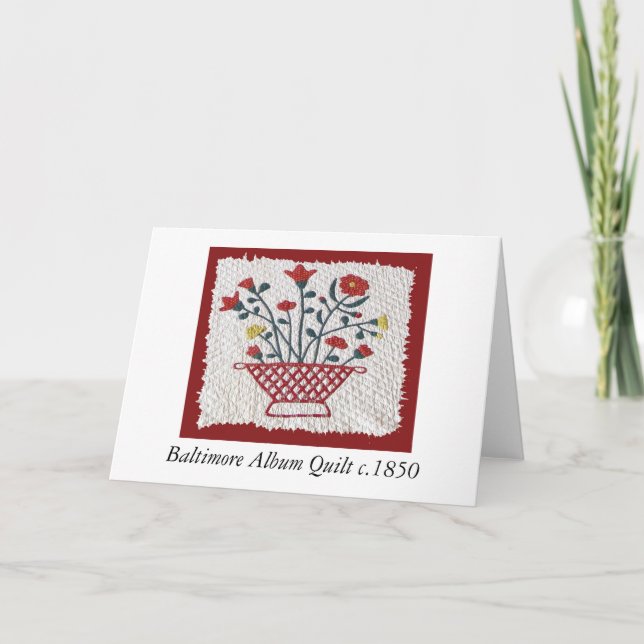 Baltimore Album Quilt c.1850 Grußkarte Karte (Vorderseite)