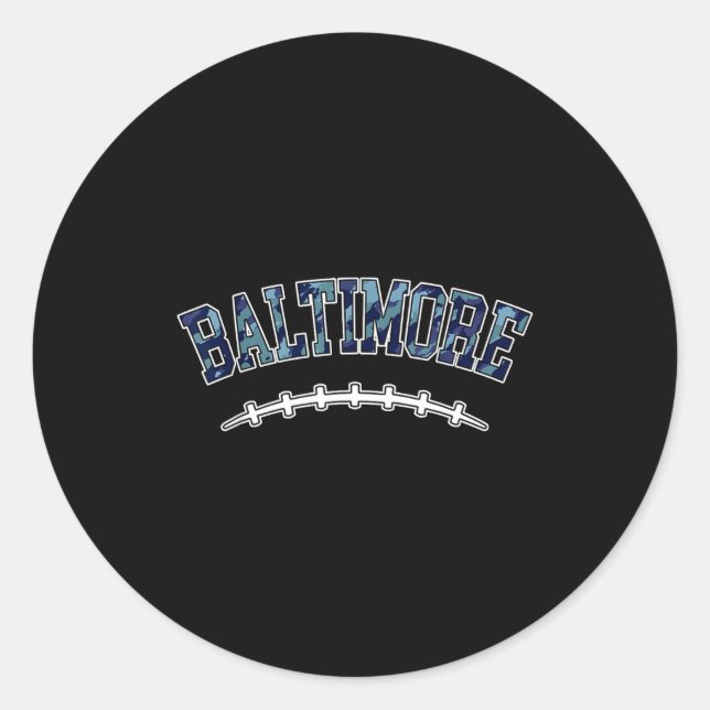 Baltimore American Football Team Srit  Runder Aufkleber (Vorderseite)