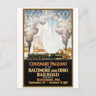 "Baltimore and Ohio Railway Centenary" Postkarte