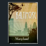 Baltimore Art Deco Design City Poster - Kunstwerke<br><div class="desc">Ein Retro-Reiseplakat für alle in Liebe mit Baltimore,  Maryland</div>