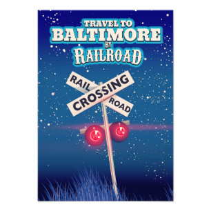 Baltimore Bahnübergang Poster. Fotodruck