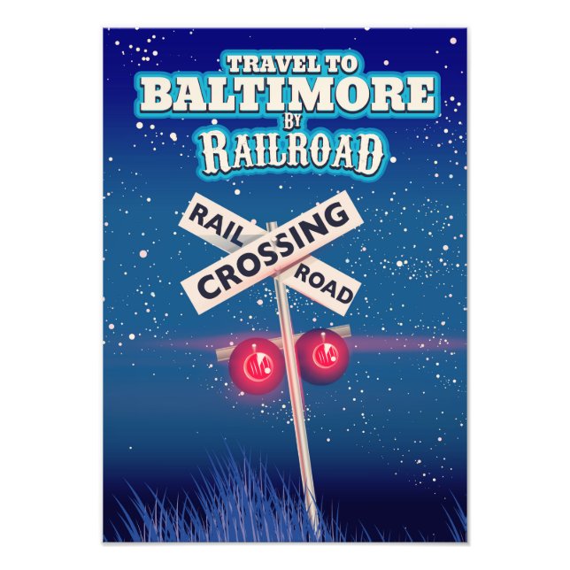 Baltimore Bahnübergang Poster. Fotodruck (Vorne)