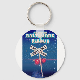 Baltimore Bahnübergang Poster. Schlüsselanhänger
