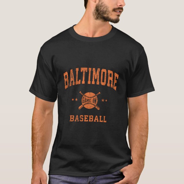Baltimore Baseball Throwback T-Shirt (Vorderseite)