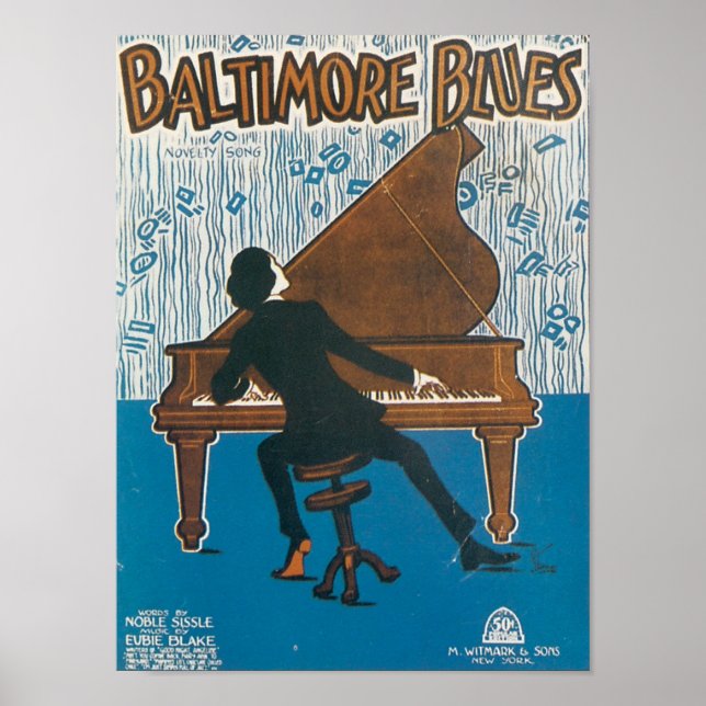 Baltimore Blues Vintag Songbook Cover Poster (Vorne)
