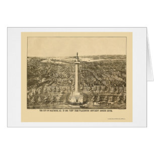 Baltimore, carte panoramique de DM - 1880