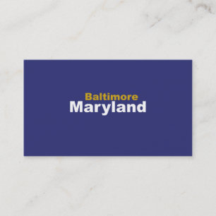 Baltimore, Cartes de visite du Maryland