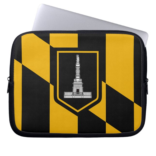 Baltimore City Flag Laptop Sleeve (Vorderseite)