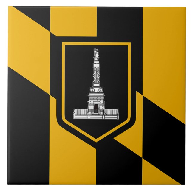 Baltimore City Flag Tile Fliese (Vorderseite)
