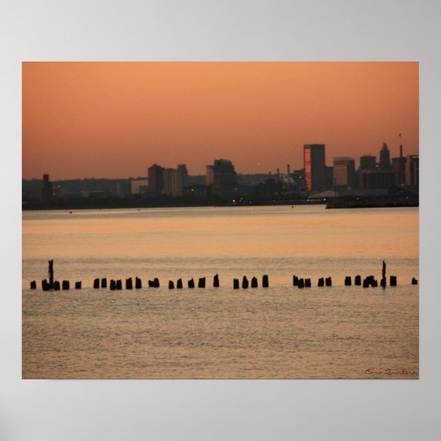 Baltimore City Sunset Poster (Vorne)