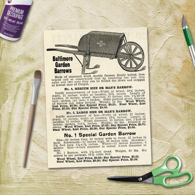 Baltimore Garden Barrows Vintage Werbung Seidenpapier (Von Creator hochgeladen)