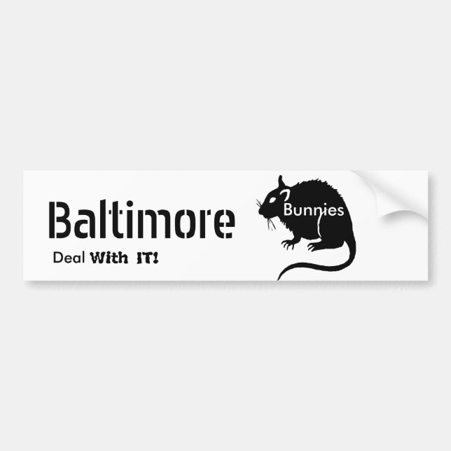 Baltimore"Häschen" RATTEN Abkommen mit IHM! Autoaufkleber (Vorne)