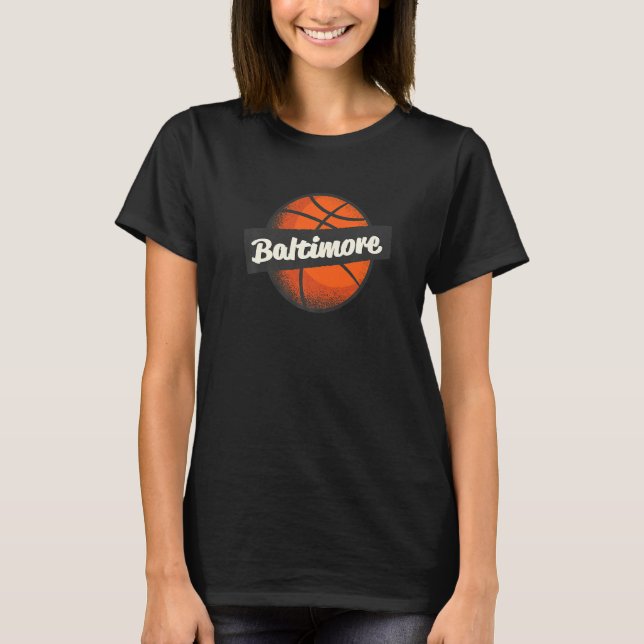 Baltimore Hometown Basketball Player Sports T-Shirt (Vorderseite)
