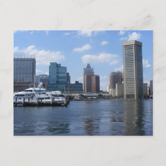Baltimore Inner Harbour Postkarte (Vorderseite)