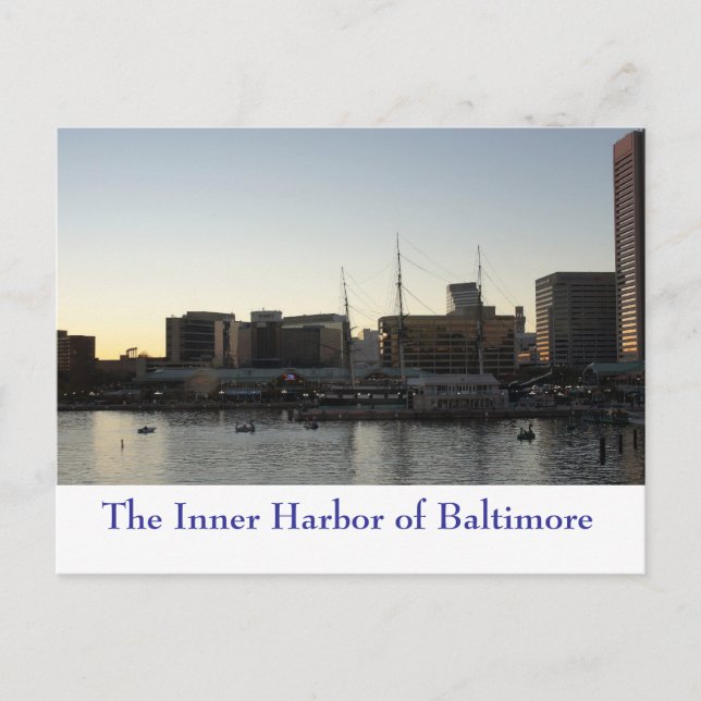 Baltimore Inner Harbour Postkarte (Vorderseite)