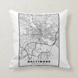 Baltimore-Karte Kissen