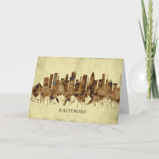 Baltimore Maryland City Feiertagskarte (Vorderseite)