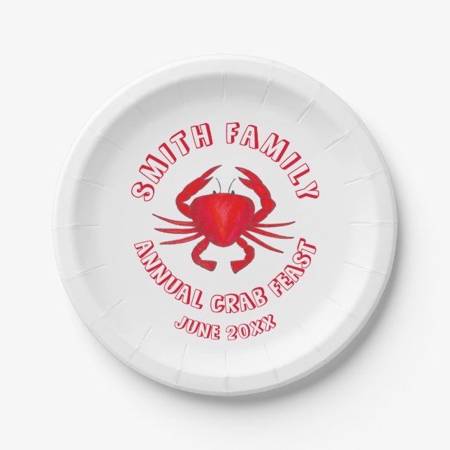 Baltimore Maryland Crab Fest Crustacean Seafood Pappteller (Vorderseite)