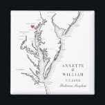 Baltimore Maryland Elegante Schwarz-weiße Hochzeit Magnet<br><div class="desc">Gedenken Sie Ihre Baltimore Hochzeit mit unseren Keepake Magneten, die ein charmantes Chesapeake Bay-Thema enthalten. Die Gastgeschenke Hochzeiten des Magazins sind perfekt für gepflegte Orte wie The Grand Baltimore, The Belvedere, The Walters Art Museum, Baltimore Museum of Industry und The Engineer's Club geeignet. Bestellen Sie jetzt eine personalisierte Touch zu...</div>