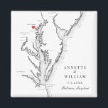Baltimore Maryland Elegante Schwarz-weiße Hochzeit Magnet<br><div class="desc">Gedenken Sie Ihre Baltimore Hochzeit mit unseren Keepake Magneten, die ein charmantes Chesapeake Bay-Thema enthalten. Die Gastgeschenke Hochzeiten des Magazins sind perfekt für gepflegte Orte wie The Grand Baltimore, The Belvedere, The Walters Art Museum, Baltimore Museum of Industry und The Engineer's Club geeignet. Bestellen Sie jetzt eine personalisierte Touch zu...</div>