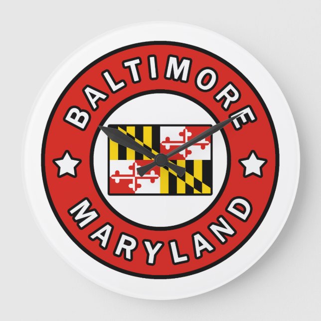 Baltimore Maryland Große Wanduhr (Vorderseite)