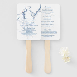 Baltimore Maryland Map Wedding Program Fächer