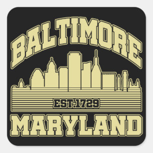 Baltimore, Maryland Quadratischer Aufkleber