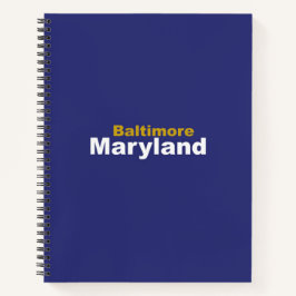 Baltimore, Maryland Spiral Notebook Notizbuch