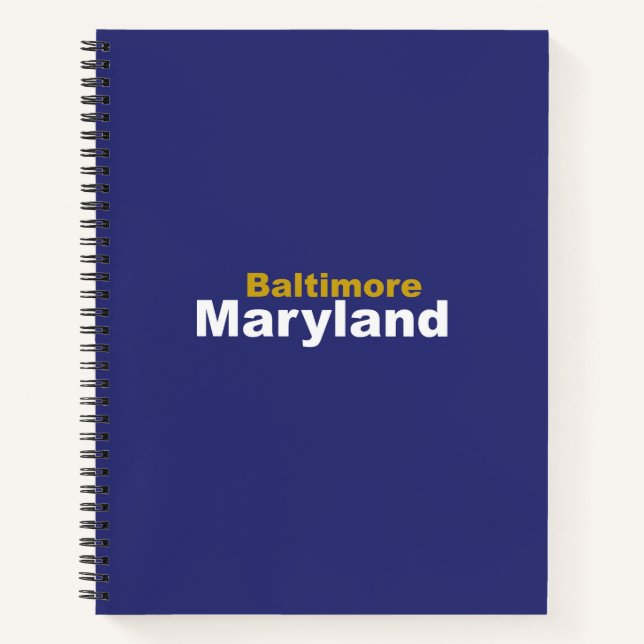 Baltimore, Maryland Spiral Notebook Notizbuch (Vorderseite)
