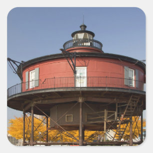 BALTIMORE, MARYLAND. USA. Seven-Foot Knoll Quadratischer Aufkleber