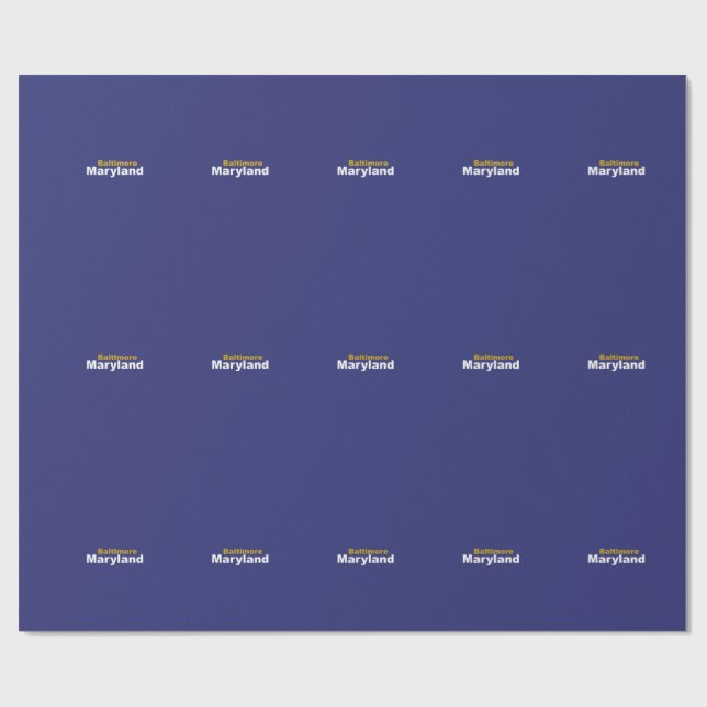 Baltimore, Maryland Wrapping Paper Geschenkpapier (Flach)