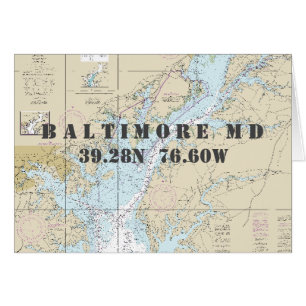 Baltimore MD Chesapeake Carte de navigation nautiq