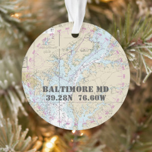 Baltimore MD Gedenkfeier Nautical 2-seitig Ornament