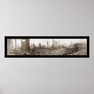 Baltimore MD-Posten-Feuer-Foto 1904 Poster