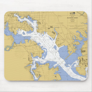 Baltimore, MD-Seehafen-Diagramm Mousepad