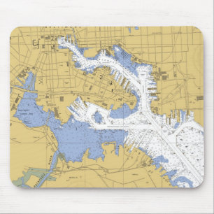 Baltimore, MD-Seehafen-Diagramm Mousepad