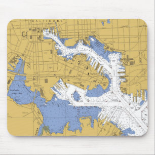 Baltimore MD-Seehafen-Diagramm mousepad