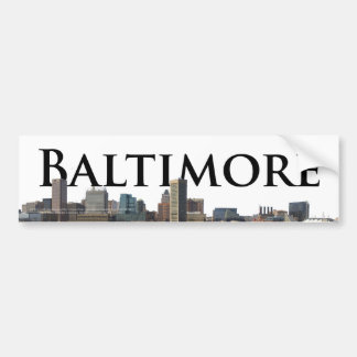 Baltimore MD-Skyline mit Baltimore im Himmel Autoaufkleber