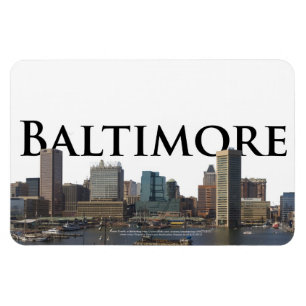Baltimore MD-Skyline mit Baltimore im Himmel Magnet