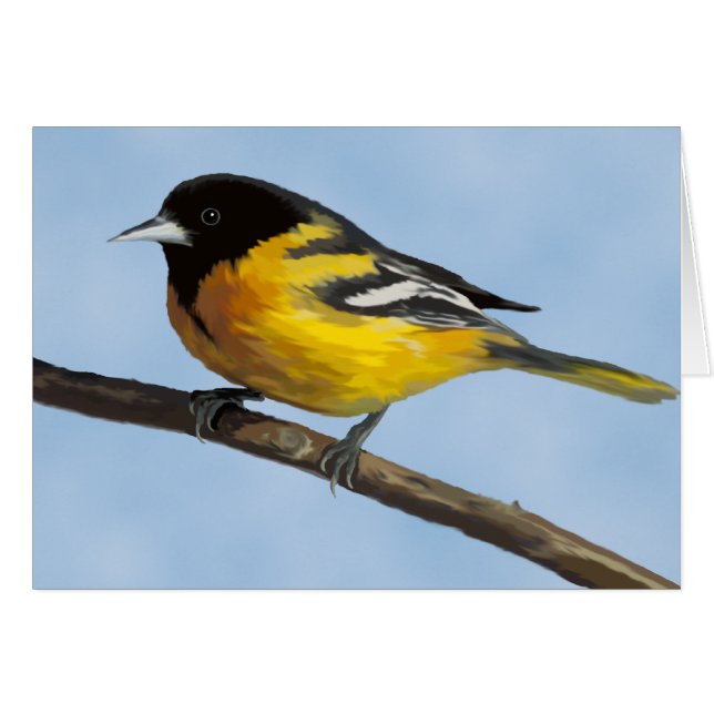 Baltimore Oriole Card (Vorderseite (Horizontal))