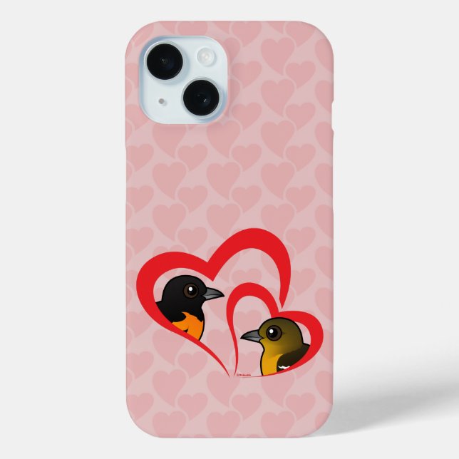 Baltimore Oriole Liebe iPhone 15 Hülle (Rückseite)