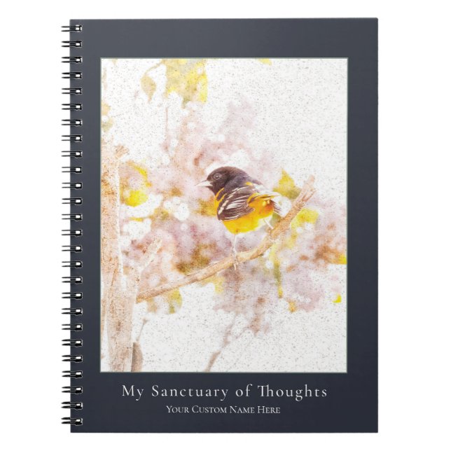 Baltimore Oriole Notebook | Nature Art Journal Notizblock (Vorderseite)