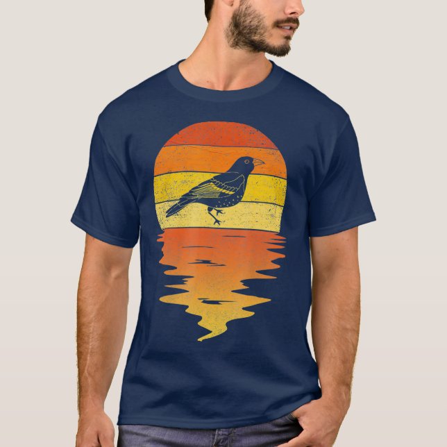 Baltimore oriole Shirt Retro Sonnenuntergang Vinta (Vorderseite)