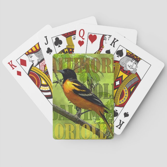Baltimore Oriole Spielkarten (Rückseite)