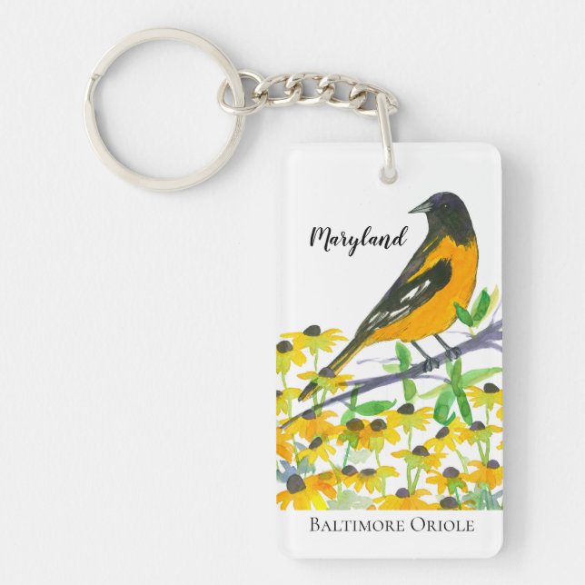 Baltimore Oriole Staat Bird of Maryland Schlüsselanhänger (Vorderseite)