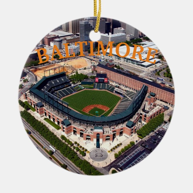 Baltimore Panorama Weihnachtsdekoration Keramik Ornament (Vorne)