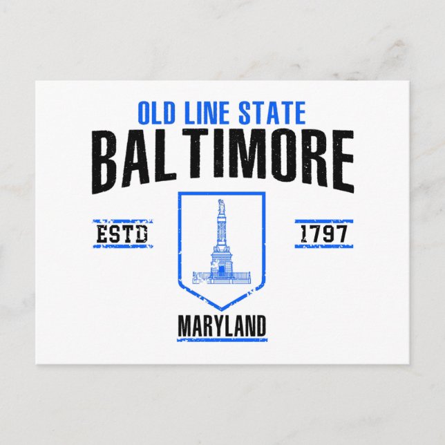 Baltimore Postkarte (Vorderseite)