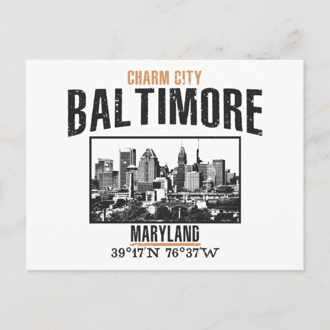 Baltimore Postkarte (Vorderseite)